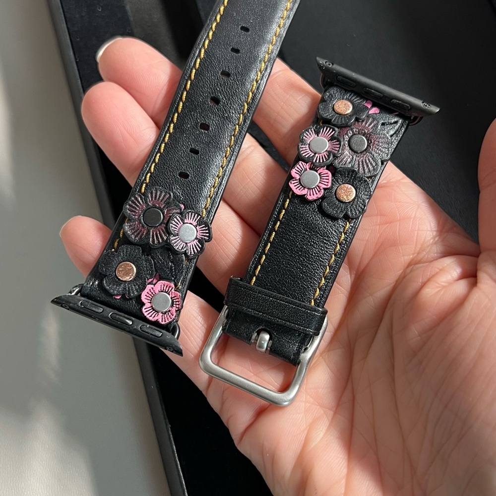 Authentic Coach Tea Rose Apple Watch band 38mm/41mm